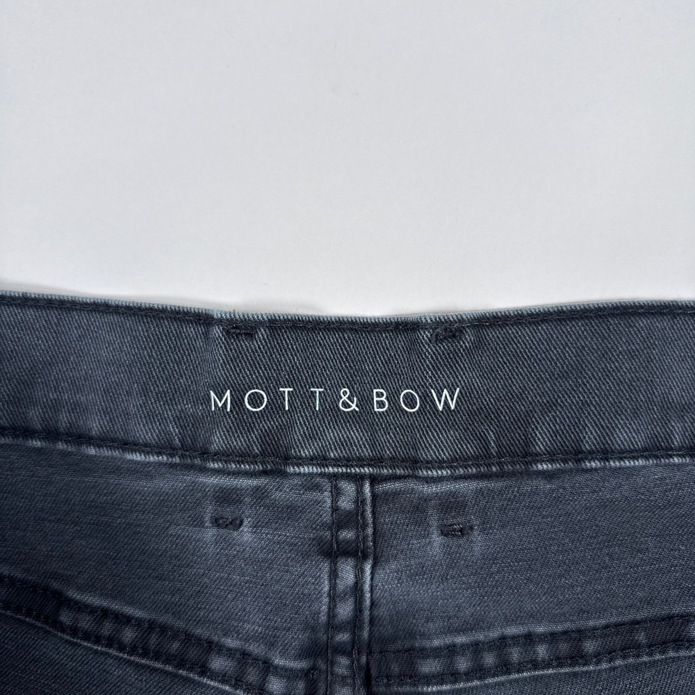 Mott & Bow Jeans Mens 42x32 Black Straight Leg Denim Stretch Casual Minimalist - Picture 3 of 10